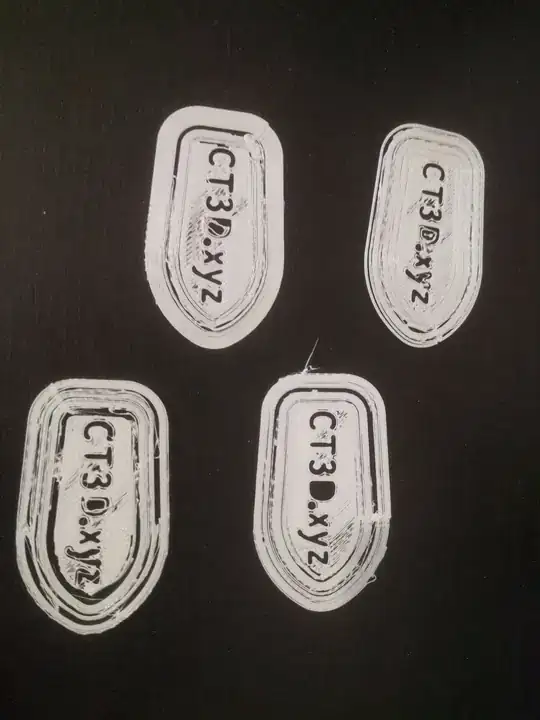 Using default Cura settings