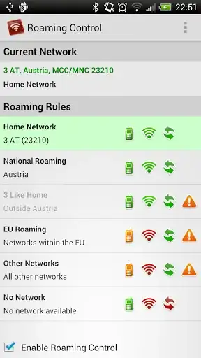 Roaming Control