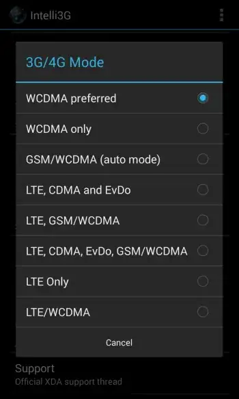 Intelli3G modes