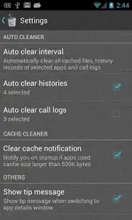 Settings screenshot