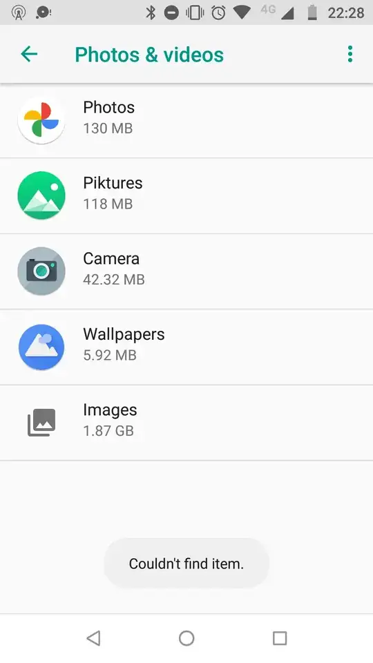 storage settings