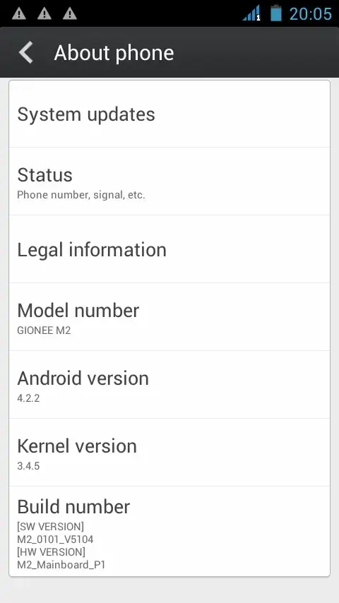 system status