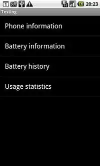 Statistics Menu