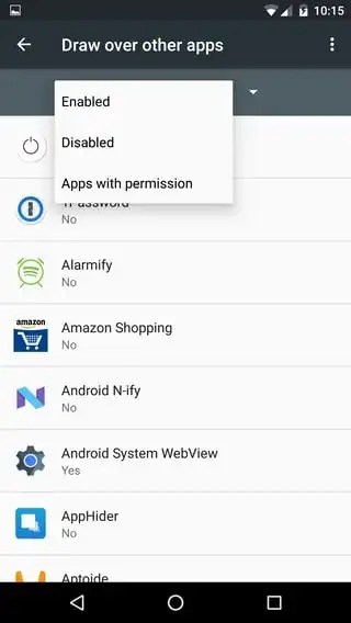 enabled/disabled