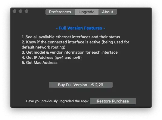 Restore Purchase