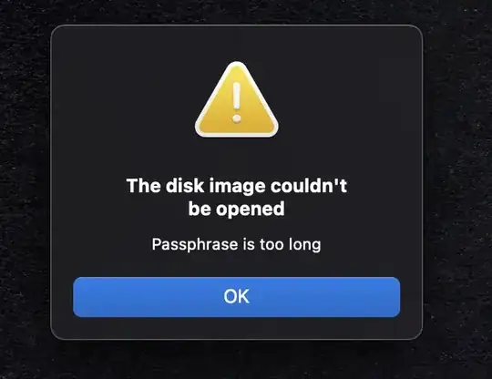 "Passphrase is too long" error message