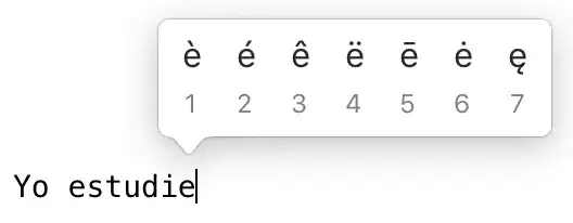 Accent popup