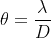 Primary beam width