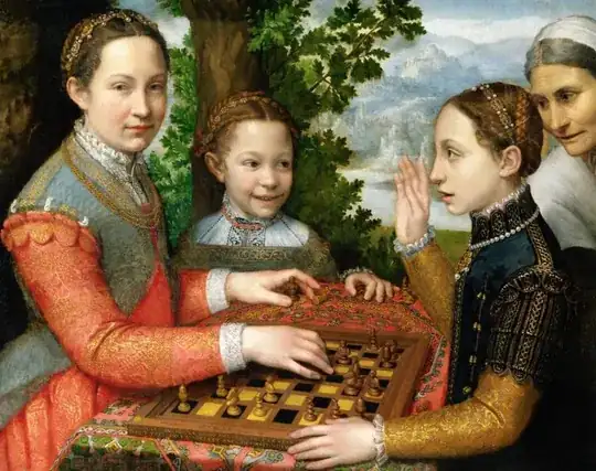 Sofonisba Anguissola (1555) her sisters playing chess
