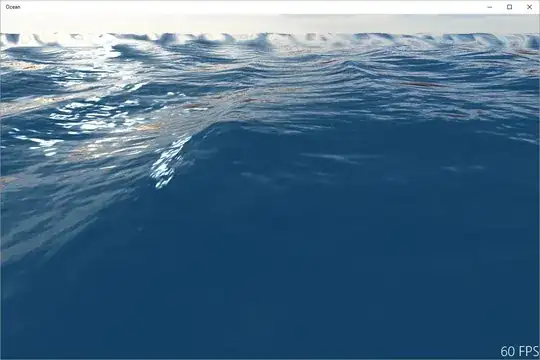 shaded water surface