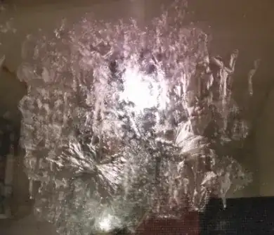 Napkin on window
