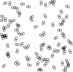 Snapshot of nitrogen gas molecules