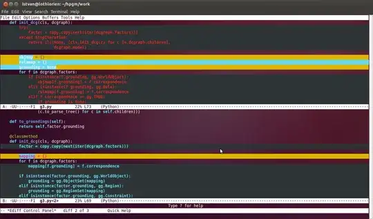 screenshot of ediff