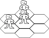Field of hexes with objects