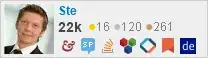 profile for Ste on Stack Exchange, a network of free, community-driven Q&A sites