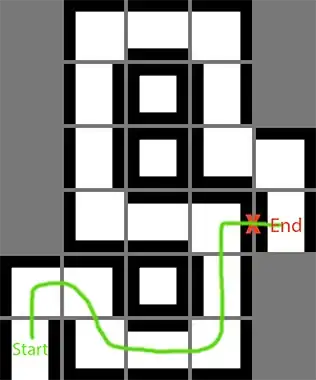 Example of desired shortest path using a bomb