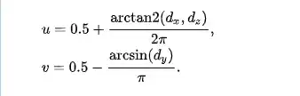 formula for wrapping uv's to a sphere