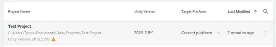 Unity Hub with one version installed