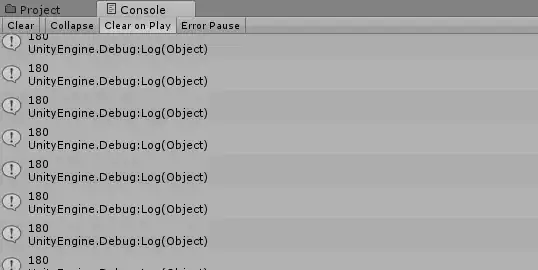 The console prints a <code>z</code> angle of 180 degrees, but does not print the statement in the <code>if</code> statement that directly follows.