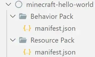 Screenshot of the basic file structure in Visual Studio Code.