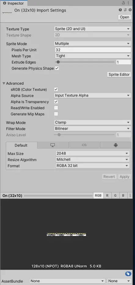sprite import settings