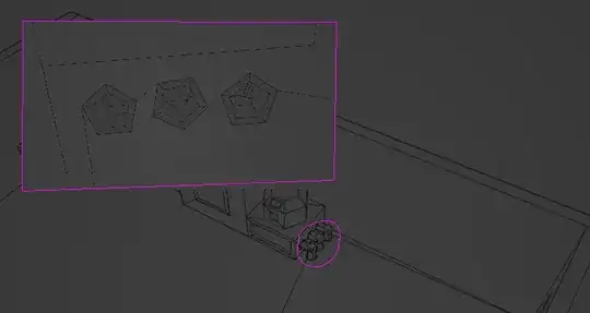 Example objects intersecting floor