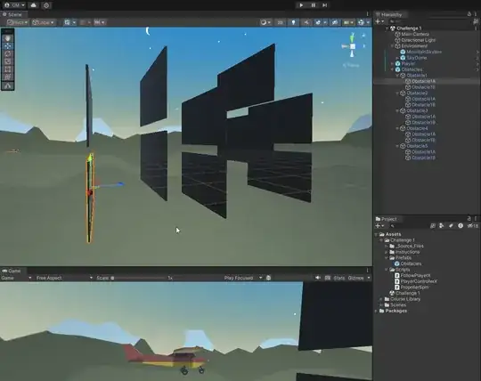 Game and scene view