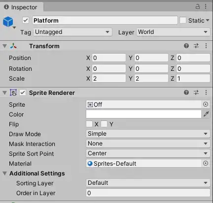 sprite renderer settings