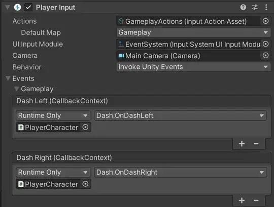 Configured Player Input component