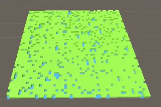 Generated result, with random speckles of water