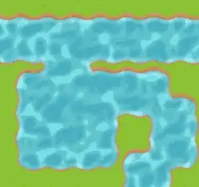 Animation showing flowing water in tilemap.
