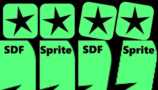SDF vs Sprite Comparison