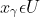 x_{\gamma }\epsilon U