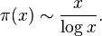 Prime number theorem