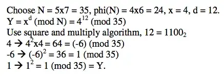square and multiply algorithm