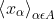 \left \langle x_{\alpha } \right \rangle_{\alpha \epsilon A}