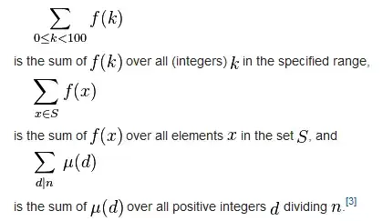Summation examples