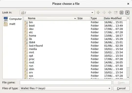 Screenshot of the file picker
