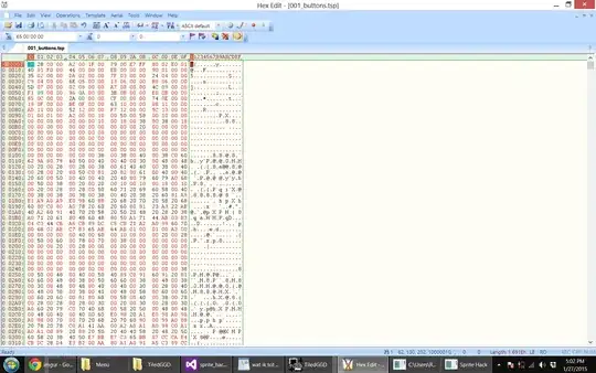 hex dump of file