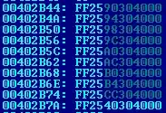Relocated functions in binary
